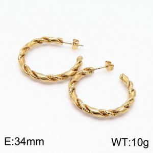 SS Gold-Plating Earring - KE98688-LO