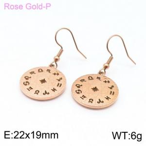 SS Rose Gold-Plating Earring - KE98768-Z