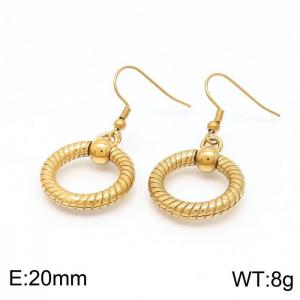 SS Gold-Plating Earring - KE98770-Z