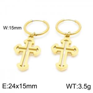 SS Gold-Plating Earring - KE98895-Z