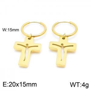 SS Gold-Plating Earring - KE98897-Z