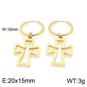 SS Gold-Plating Earring - KE98901-Z