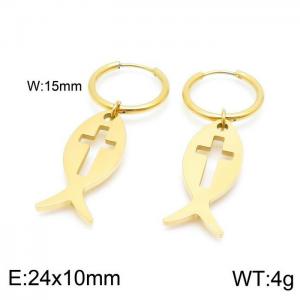 SS Gold-Plating Earring - KE98907-Z