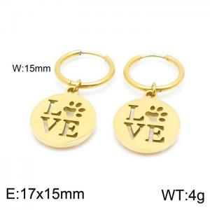 SS Gold-Plating Earring - KE98919-Z