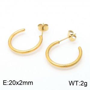 SS Gold-Plating Earring - KE99022-KFC