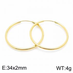 SS Gold-Plating Earring - KE99150-Z