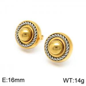 SS Gold-Plating Earring - KE99163-Z