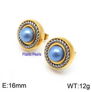 SS Gold-Plating Earring - KE99164-Z