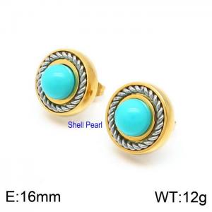 SS Gold-Plating Earring - KE99169-Z