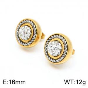 SS Gold-Plating Earring - KE99171-Z