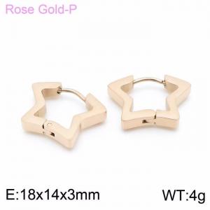 SS Rose Gold-Plating Earring - KE99191-KFC