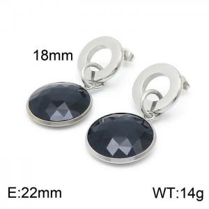 Stainless Steel Stone&Crystal Earring - KE99354-Z