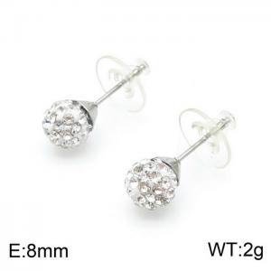 Stainless Steel Stone&Crystal Earring - KE99358-Z