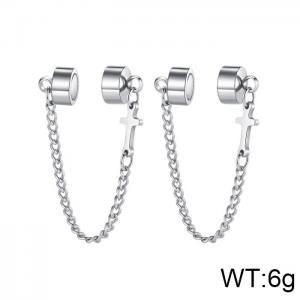 Stainless Steel Earring - KE99586-WGMB