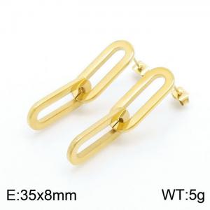 SS Gold-Plating Earring - KE99699-YX