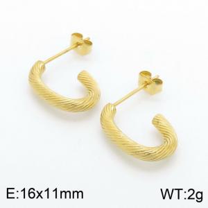 SS Gold-Plating Earring - KE99703-YX