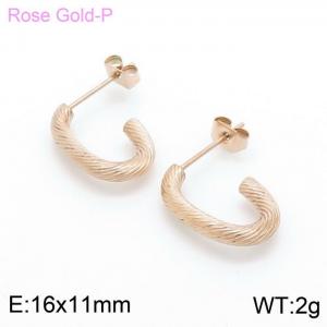 SS Rose Gold-Plating Earring - KE99705-YX