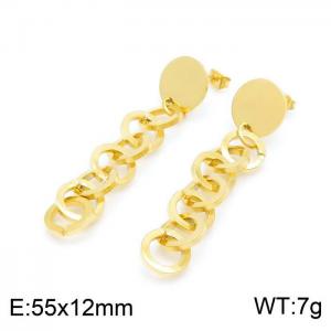 SS Gold-Plating Earring - KE99706-YX