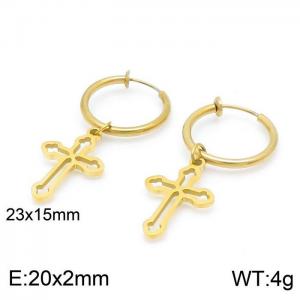 SS Gold-Plating Earring - KE99736-Z