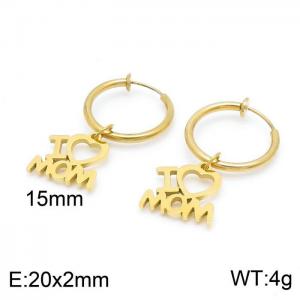 SS Gold-Plating Earring - KE99737-Z