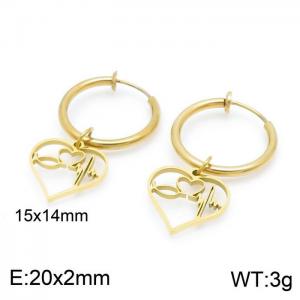 SS Gold-Plating Earring - KE99739-Z