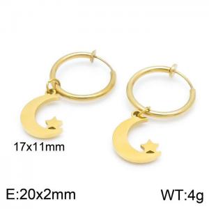 SS Gold-Plating Earring - KE99742-Z