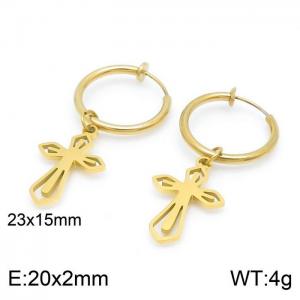 SS Gold-Plating Earring - KE99746-Z