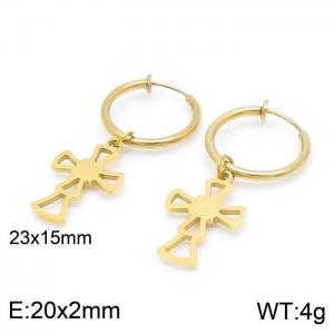 SS Gold-Plating Earring - KE99749-Z