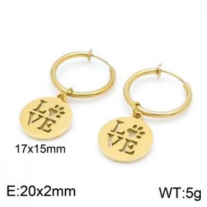 SS Gold-Plating Earring - KE99755-Z