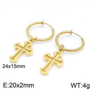 SS Gold-Plating Earring - KE99757-Z