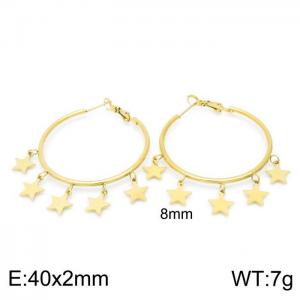 SS Gold-Plating Earring - KE99839-QY