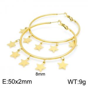 SS Gold-Plating Earring - KE99844-QY