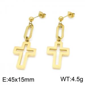 SS Gold-Plating Earring - KE99857-Z