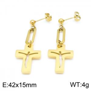 SS Gold-Plating Earring - KE99861-Z