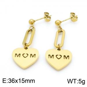 SS Gold-Plating Earring - KE99867-Z