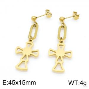 SS Gold-Plating Earring - KE99869-Z