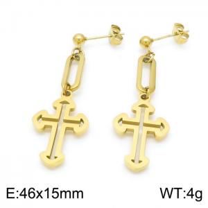 SS Gold-Plating Earring - KE99873-Z