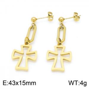 SS Gold-Plating Earring - KE99877-Z