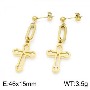 SS Gold-Plating Earring - KE99879-Z