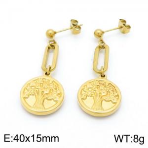 SS Gold-Plating Earring - KE99881-Z