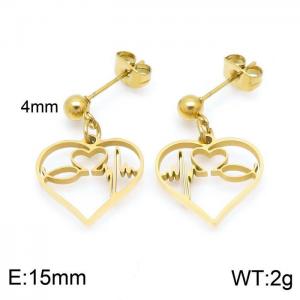 SS Gold-Plating Earring - KE99916-Z