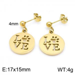 SS Gold-Plating Earring - KE99923-Z