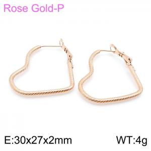 SS Rose Gold-Plating Earring - KE99958-KFC