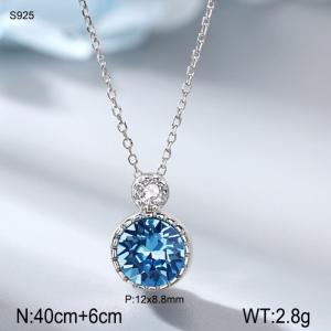 Sterling Silver Necklace - KFN1576-WGBY