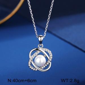 Sterling Silver Necklace - KFN1586-WGBY