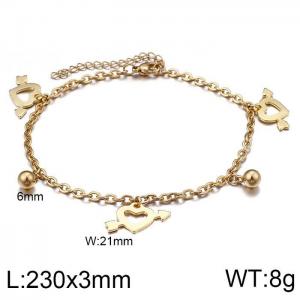 Heart Anklet Lobster Clasps Foot Chain For Women Valentine's Day Gifts - KJ1430-Z