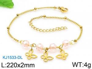 Stainless Steel Anklet - KJ1533-DL