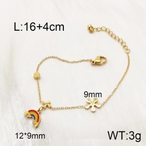 Creative and Popular Rainbow Gold Titanium Steel Bracelet - KJ3605-HM