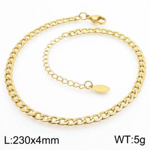 Stainless steel gold-plated ankle chain - KJ3753-Z