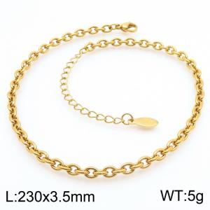 Stainless steel gold-plated ankle chain - KJ3755-Z